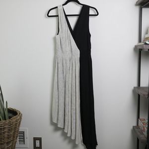 NWT Anthropologie Maeve V-neck Asymmetrical Hem Contrast Color Dress